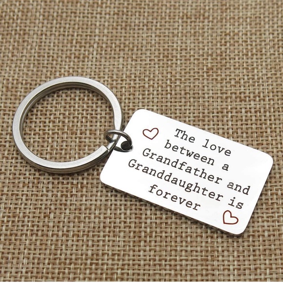 Grandpa Gift from Granddaughter - Stainless Steel Keychain Jewelry - Picture 4 of 7